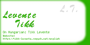 levente tikk business card